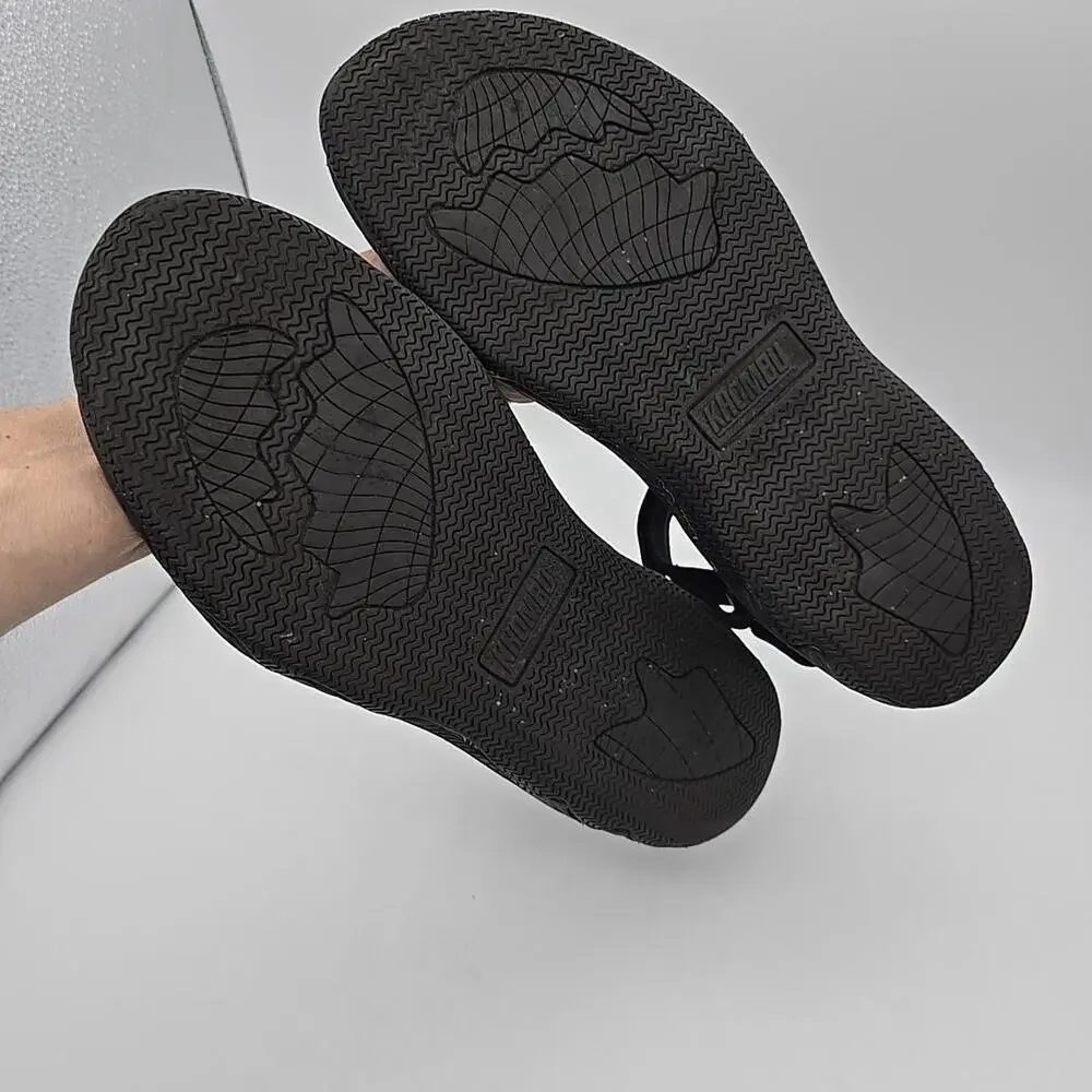KHOMBU Mens' Will ADJUSTABLE STRAPS SANDALS Black Size 12